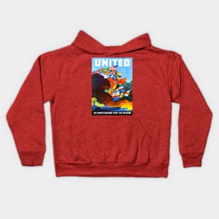 United Nations (Vintage Poster) Kids Hoodie